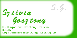 szilvia gosztony business card